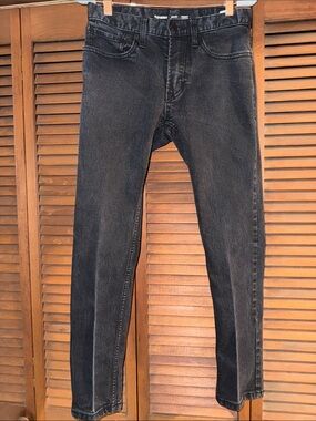 Old Navy Men's Washed Black Slim Straight Jeans